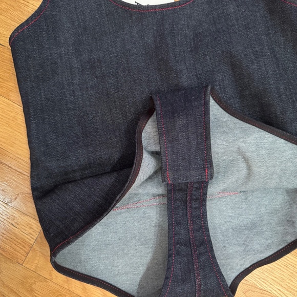 ALAIA - Denim Tank Top Bodysuit - Picture 9 of 12